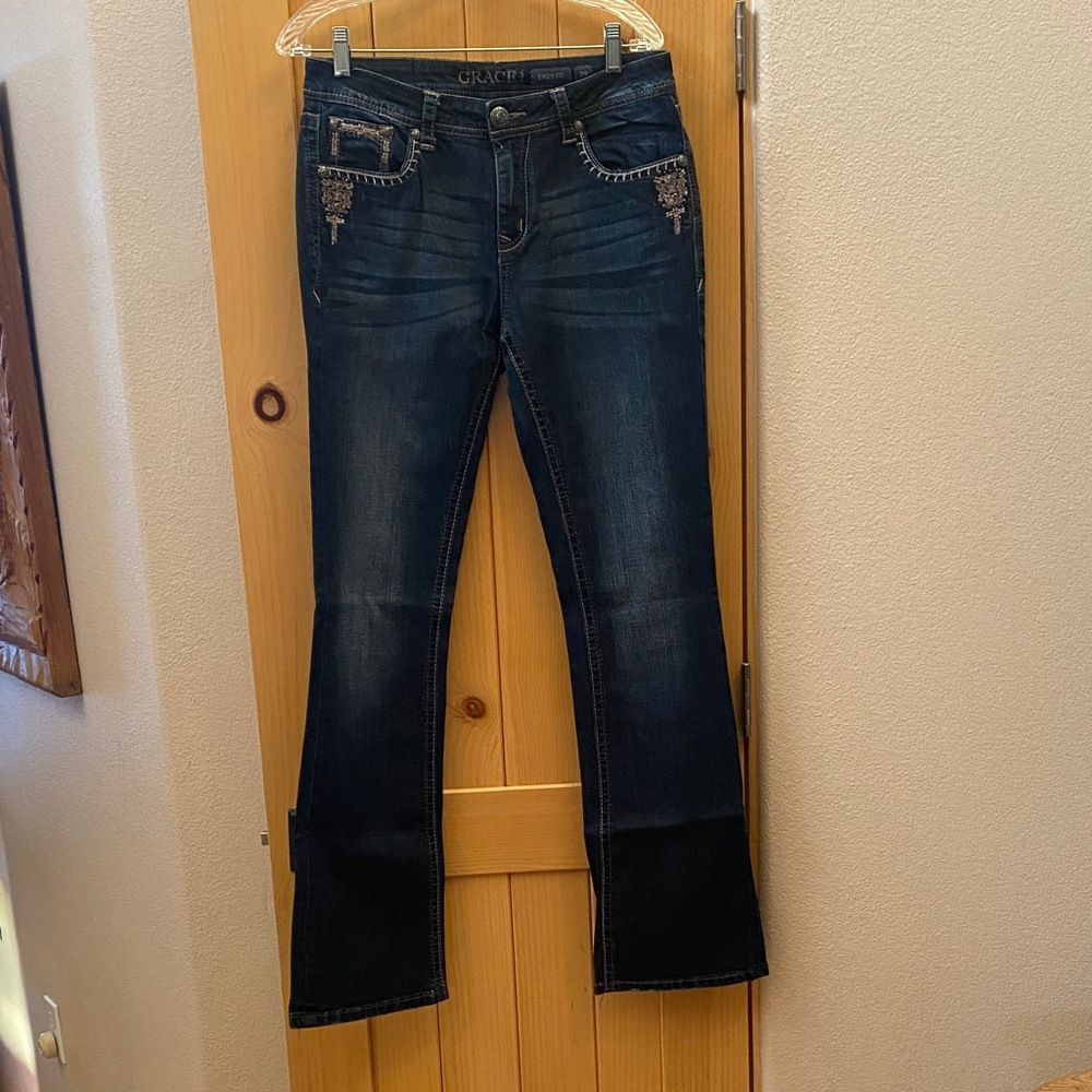 Grace Women's Midnight Blue Boot Cut Jeans